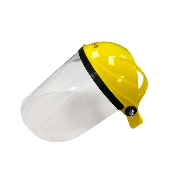 Hard Visor Face Shield, Yellow/Clear, PK16